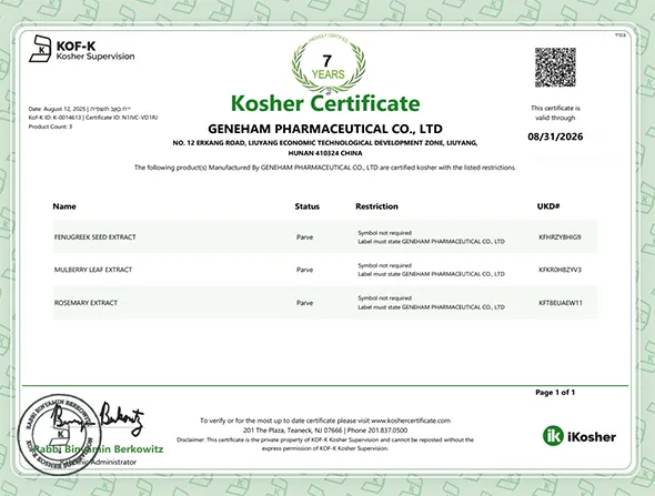 Kosher Certification